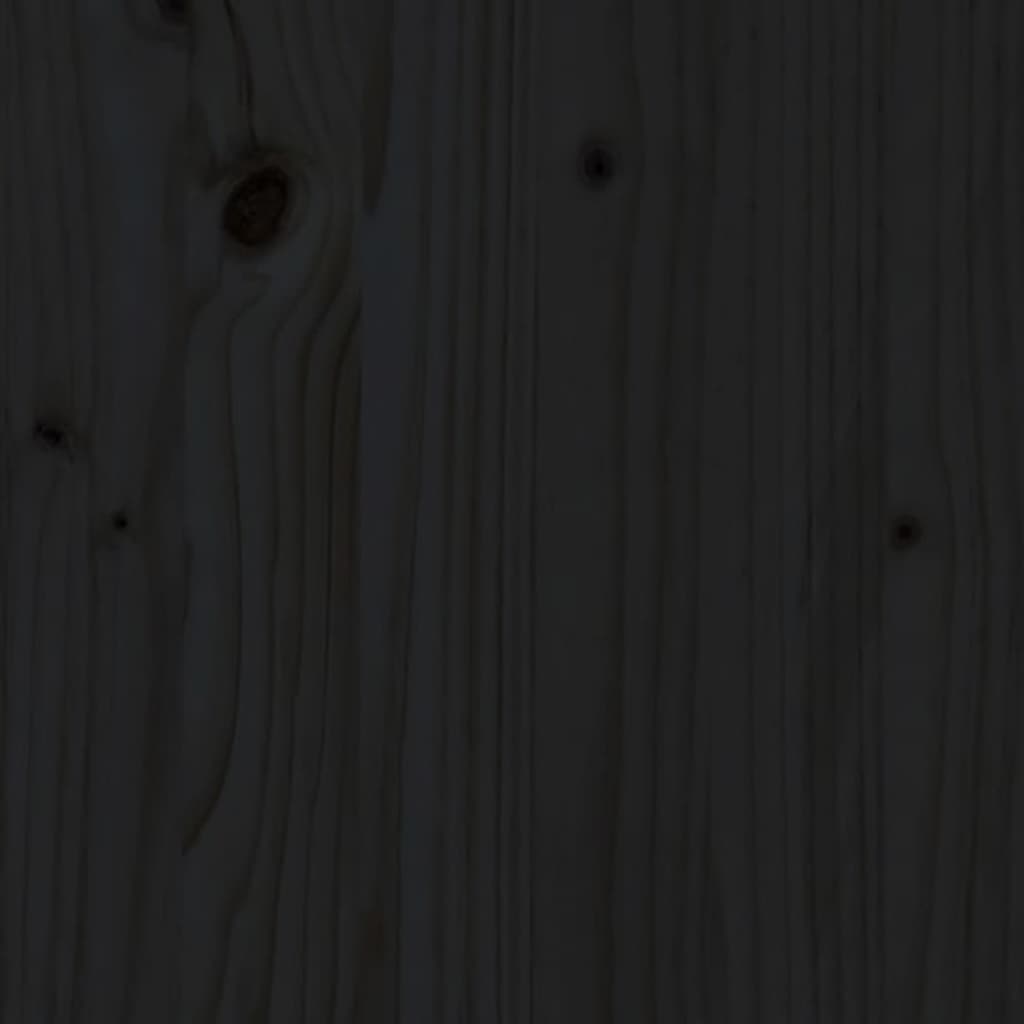 Book Cabinet Black 80x35x97 cm Solid Wood Pine