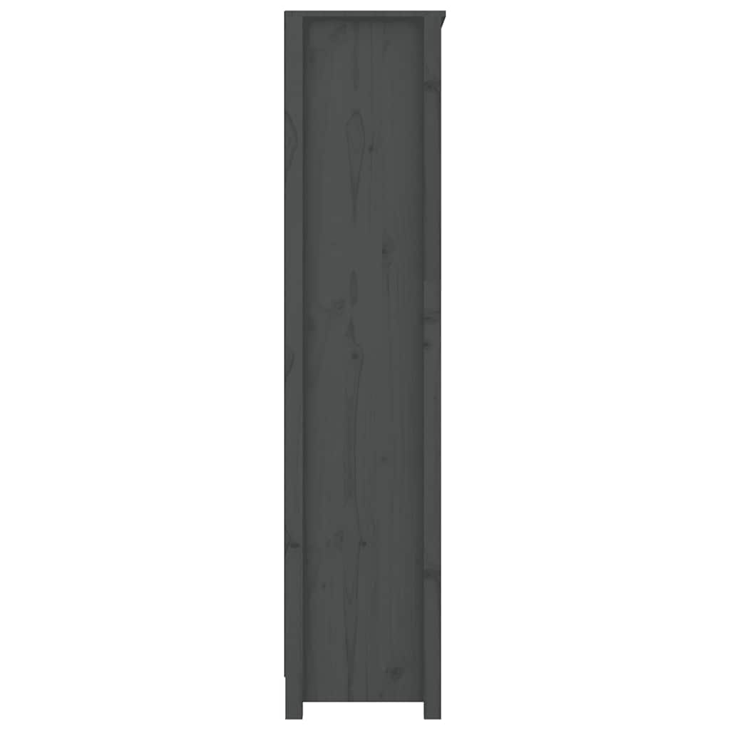 Book Cabinet Grey 80x35x154 cm Solid Wood Pine