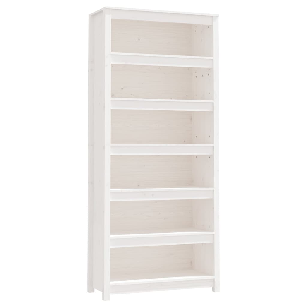 vidaXL Book Cabinet White 80x35x183 cm Solid Wood Pine