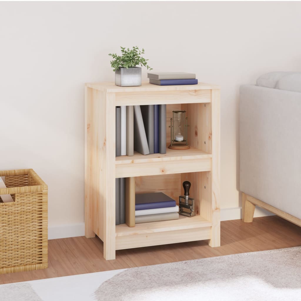 vidaXL Book Cabinet 50x35x68 cm Solid Wood Pine