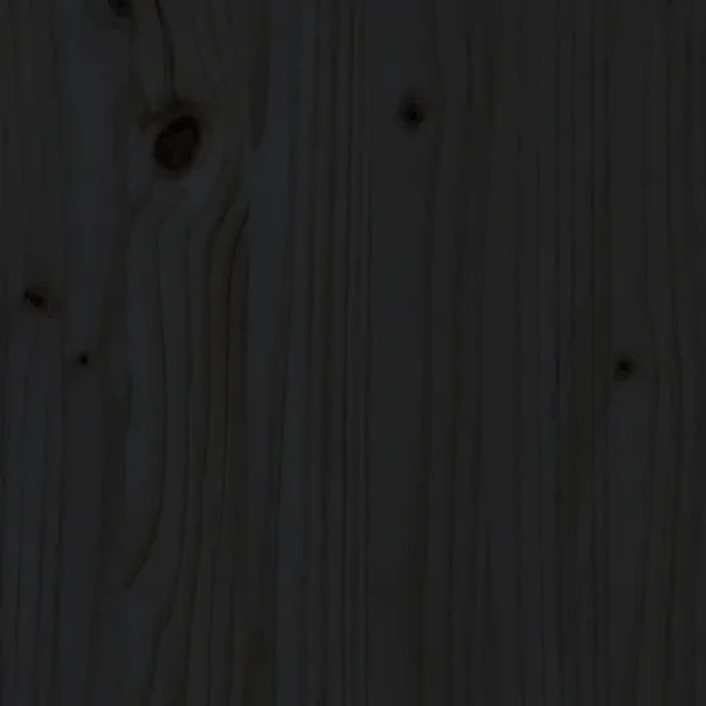 Book Cabinet Black 50x35x97 cm Solid Wood Pine