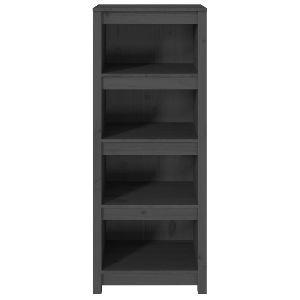 Book Cabinet Grey 50x35x125.5 cm Solid Wood Pine