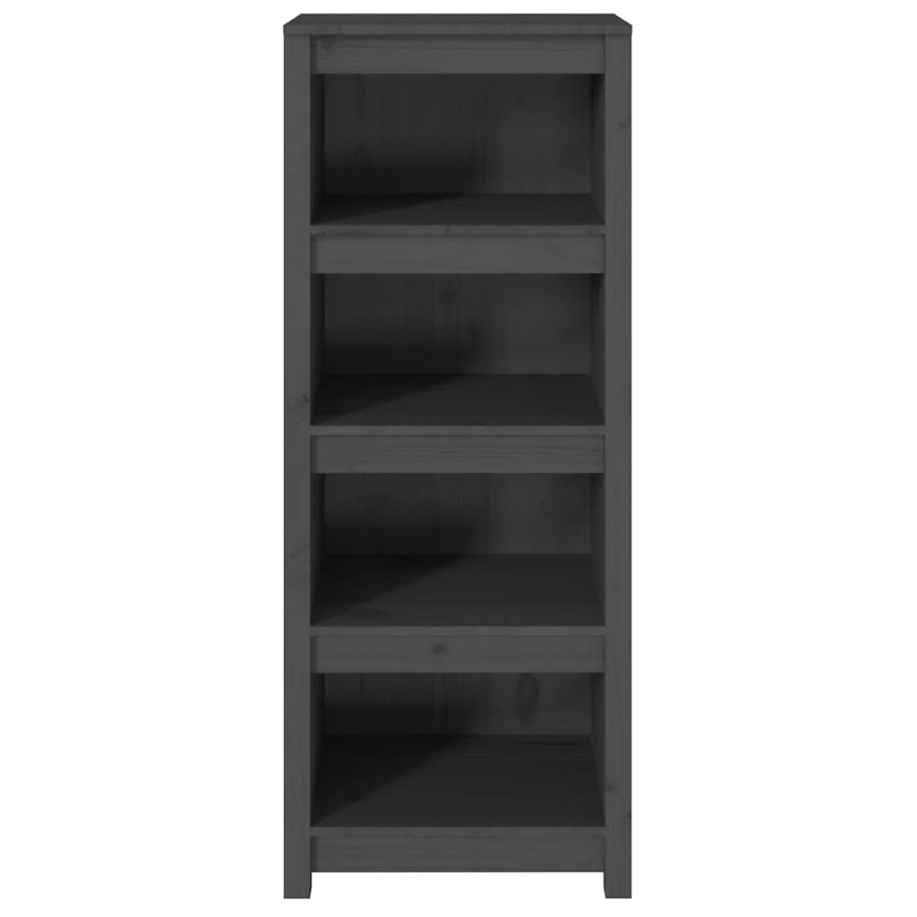 Book Cabinet Grey 50x35x125,5 cm Solid Wood Pine