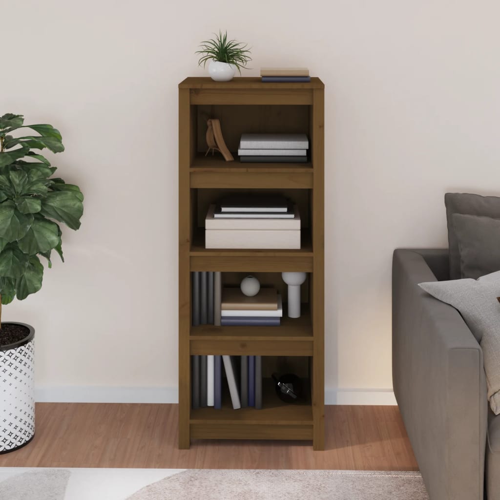 Book Cabinet Honey Brown 50x35x125,5 cm Solid Wood Pine