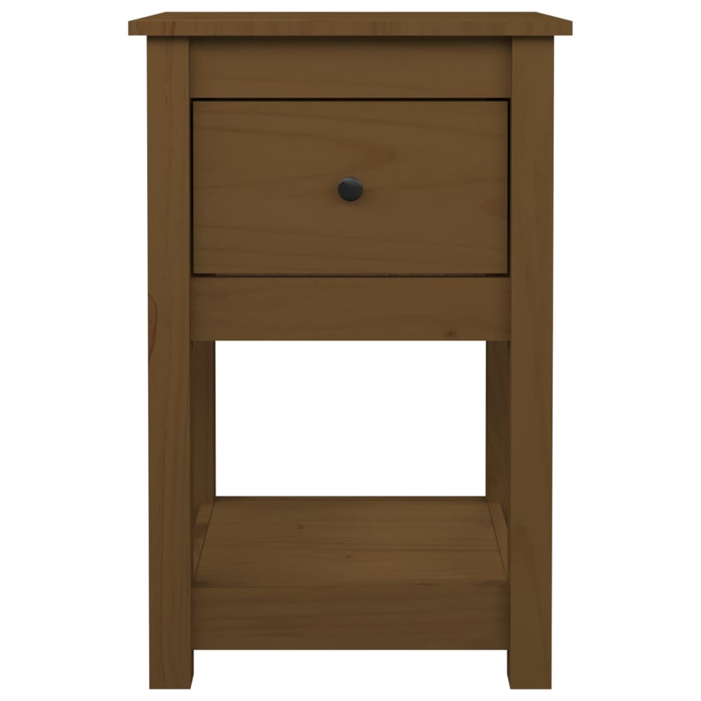 Bedside Cabinet Honey Brown 40x35x61.5 cm Solid Wood Pine