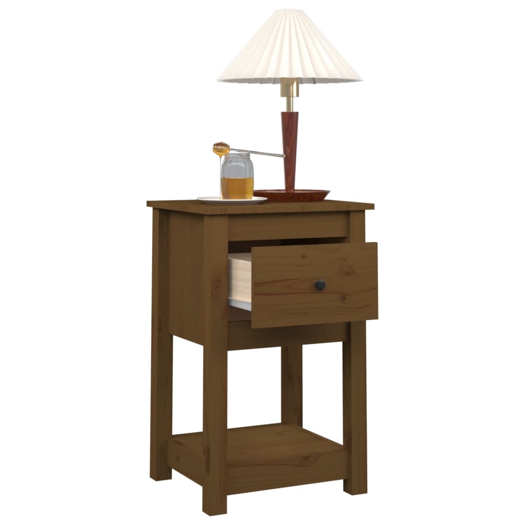 Bedside Cabinets 2 pcs Honey Brown 40x35x61.5cm Solid Wood Pine