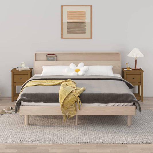 Bedside Cabinets 2 pcs Honey Brown 40x35x61.5cm Solid Wood Pine