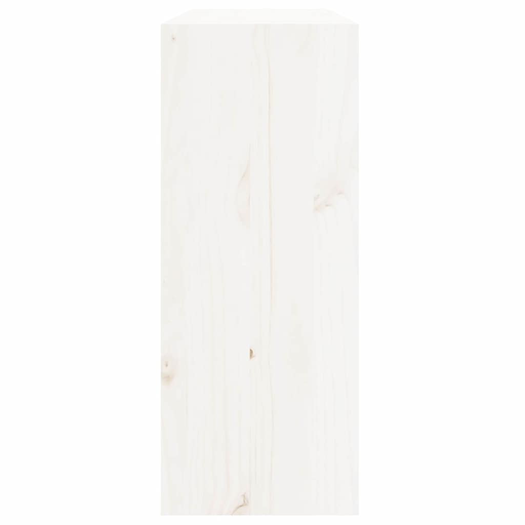 Wine Cabinet White 62x25x62 cm Solid Wood Pine