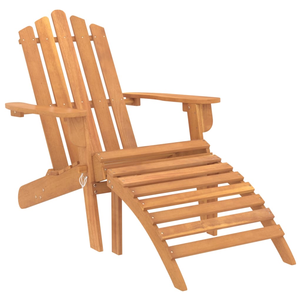 vidaXL Garden Adirondack Chairs with Footrests 2 pcs Solid Wood Acacia