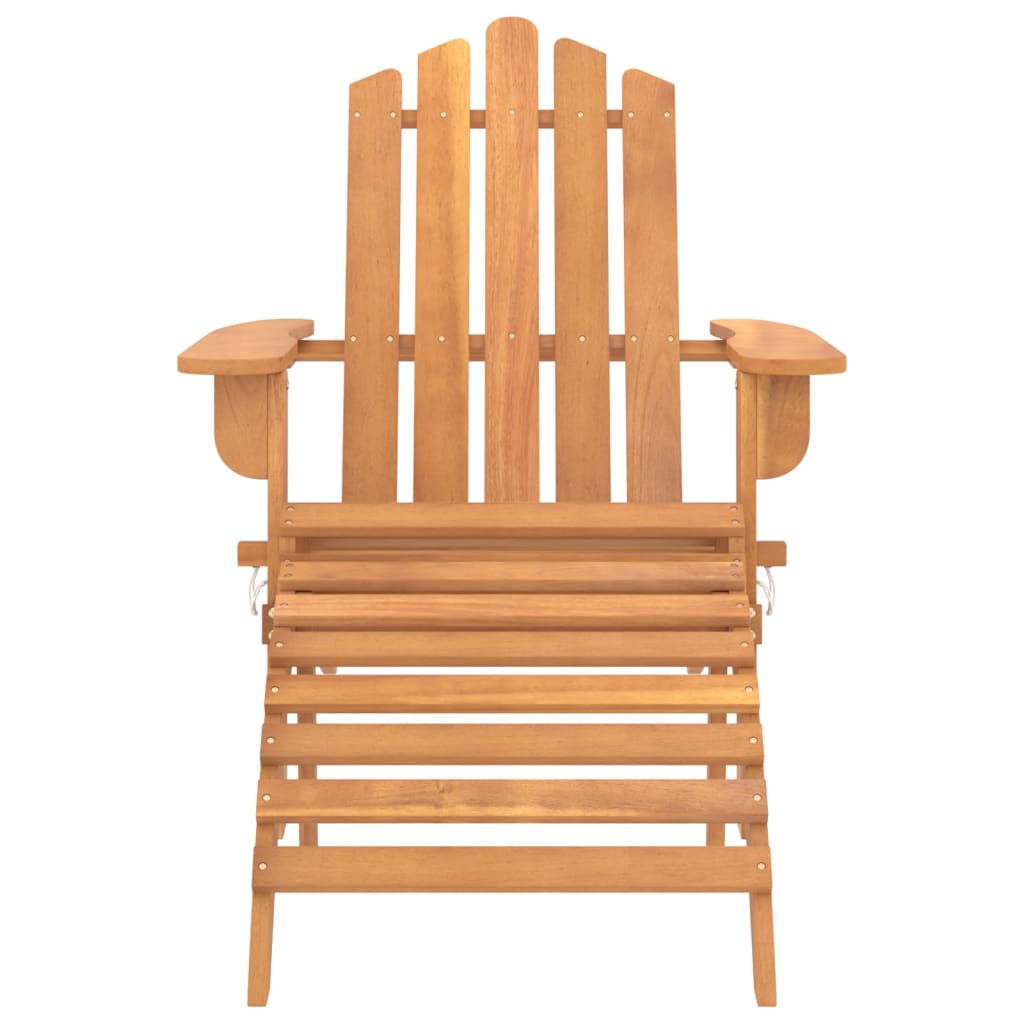 vidaXL Garden Adirondack Chairs with Footrests 2 pcs Solid Wood Acacia