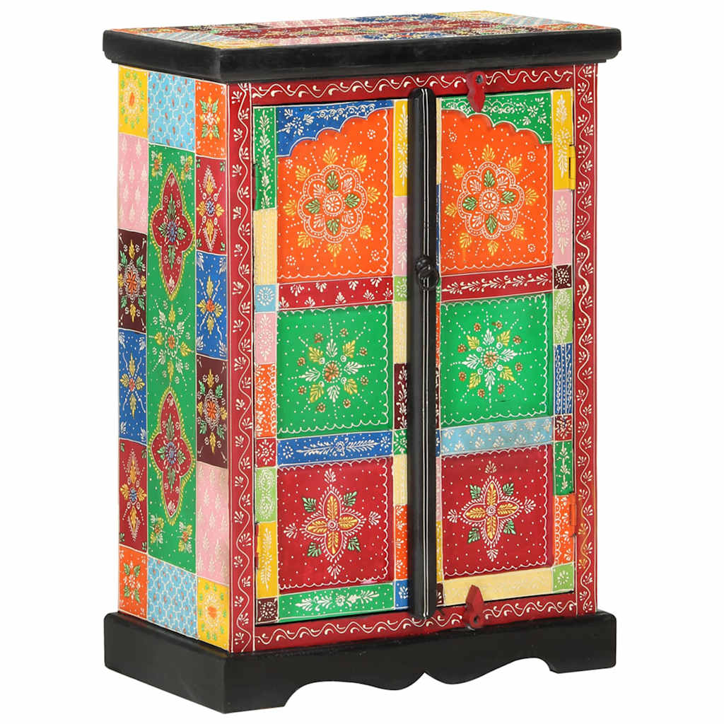Hand Painted Sideboard with Doors 53x30x75 cm Solid Wood Mango
