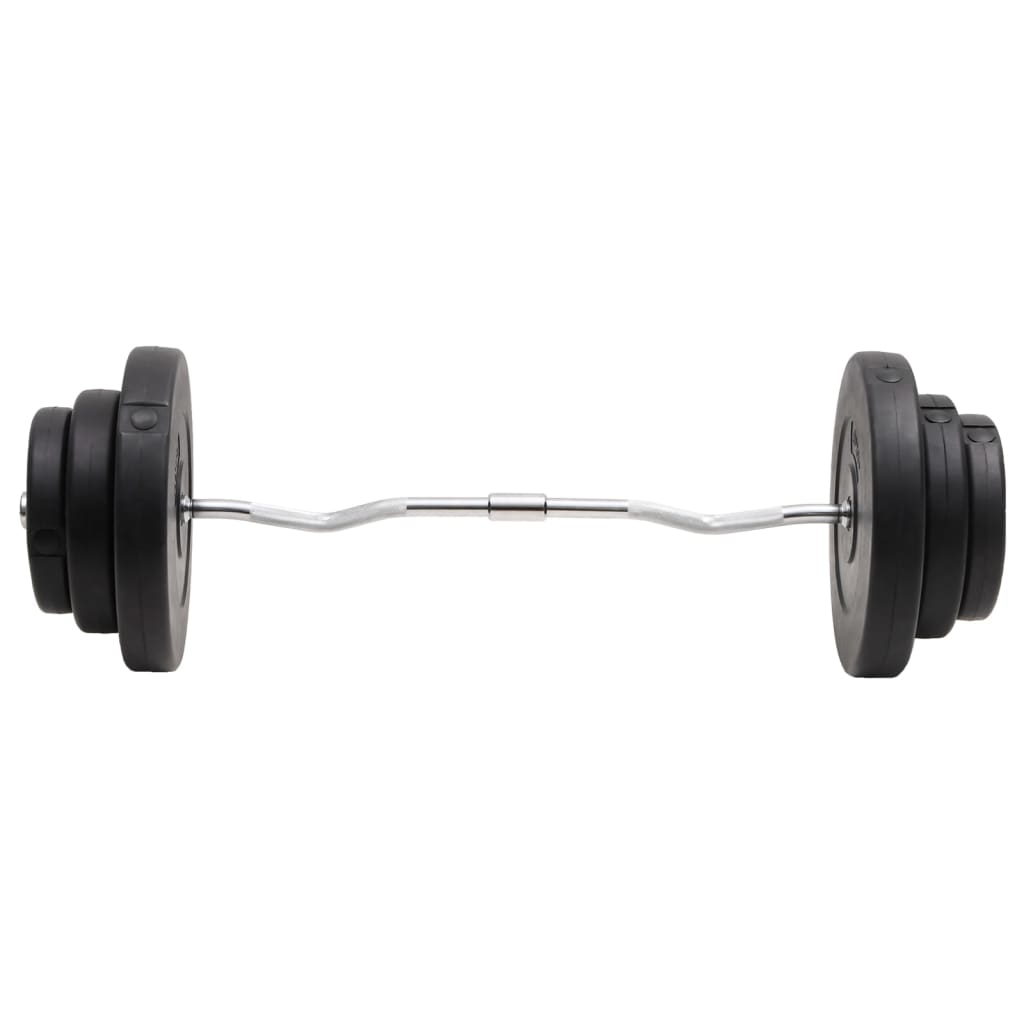 vidaXL Curl Barbell with Plates 60 kg