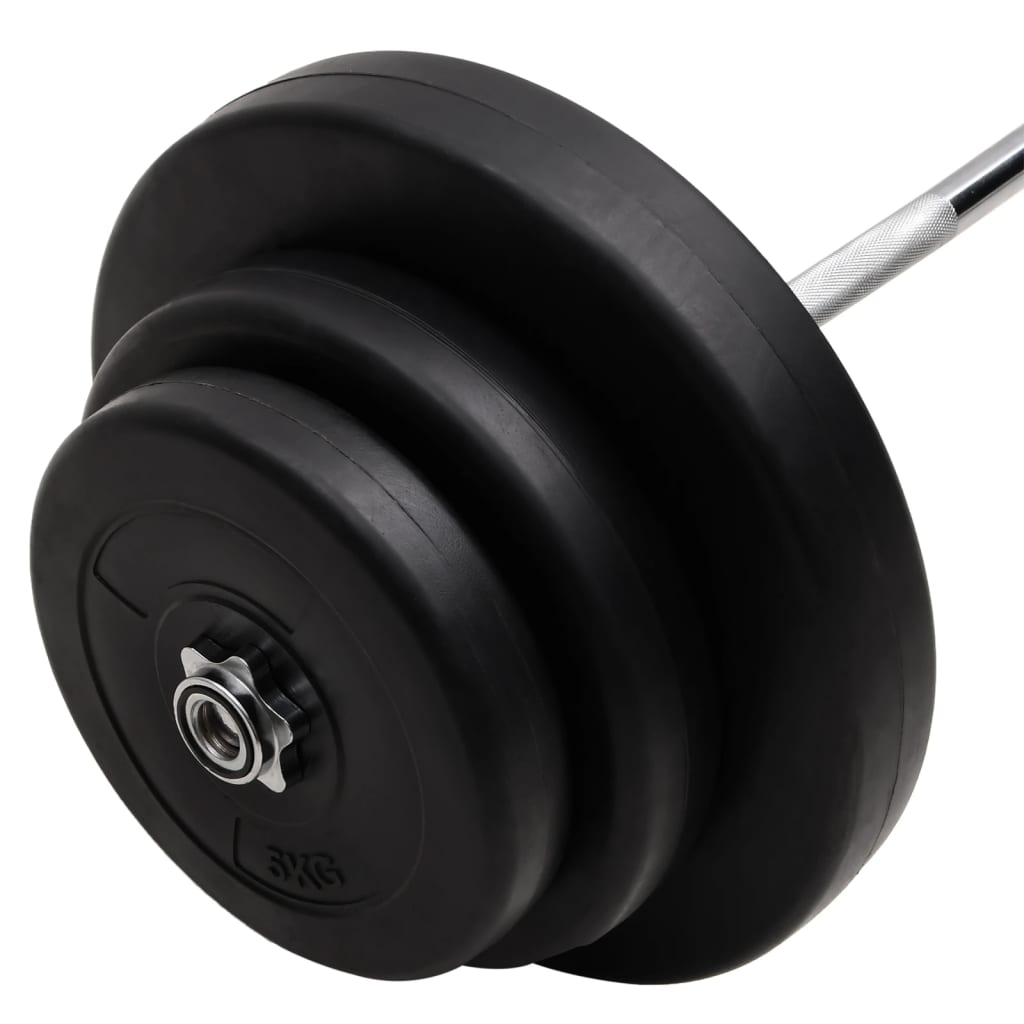 vidaXL Curl Barbell with Plates 60 kg