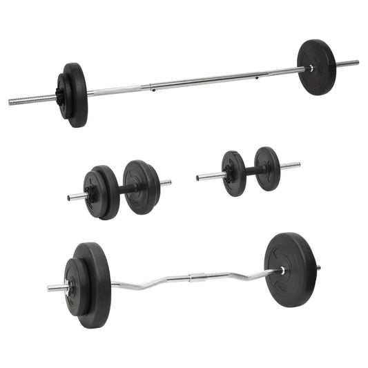 vidaXL Barbell and Dumbbell with Plates 60 kg