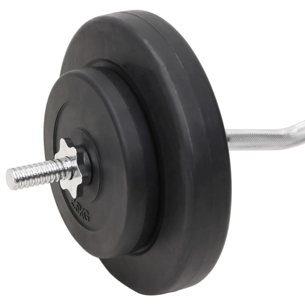 vidaXL Barbell and Dumbbell with Plates 60 kg