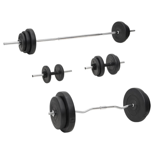 vidaXL Barbell and Dumbbell with Plates Set 90 kg