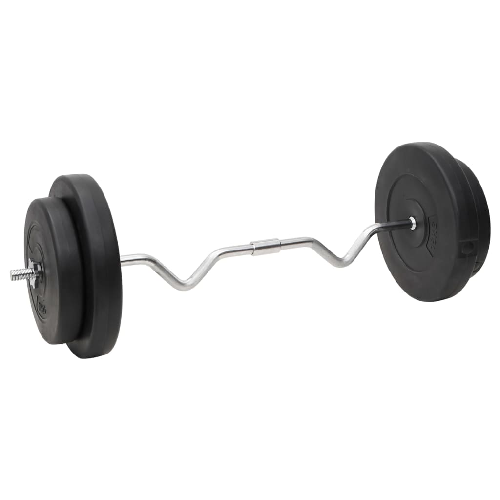 vidaXL Barbell and Dumbbell with Plates Set 90 kg