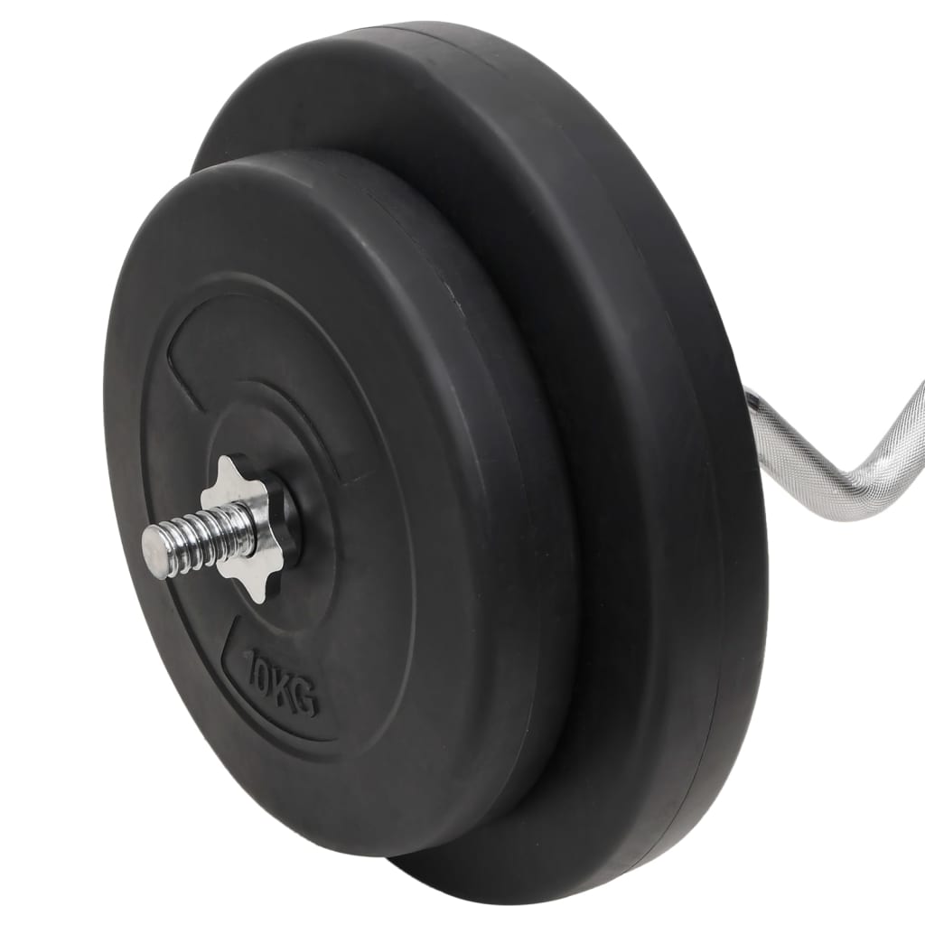 vidaXL Barbell and Dumbbell with Plates Set 90 kg