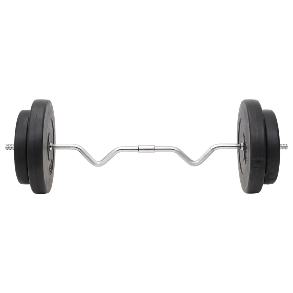 vidaXL Barbell and Dumbbell with Plates Set 90 kg