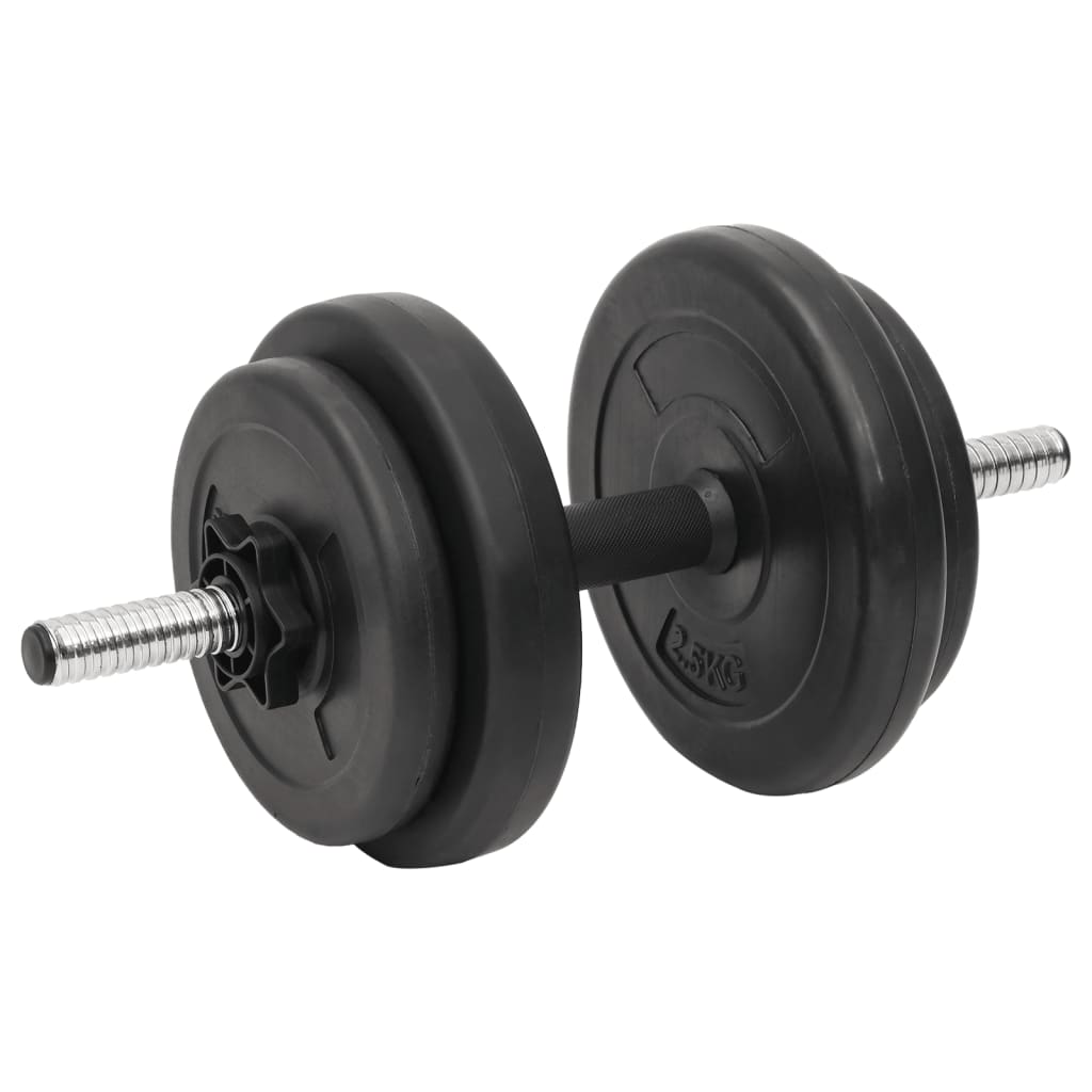 vidaXL Barbell and Dumbbell with Plates Set 120 kg