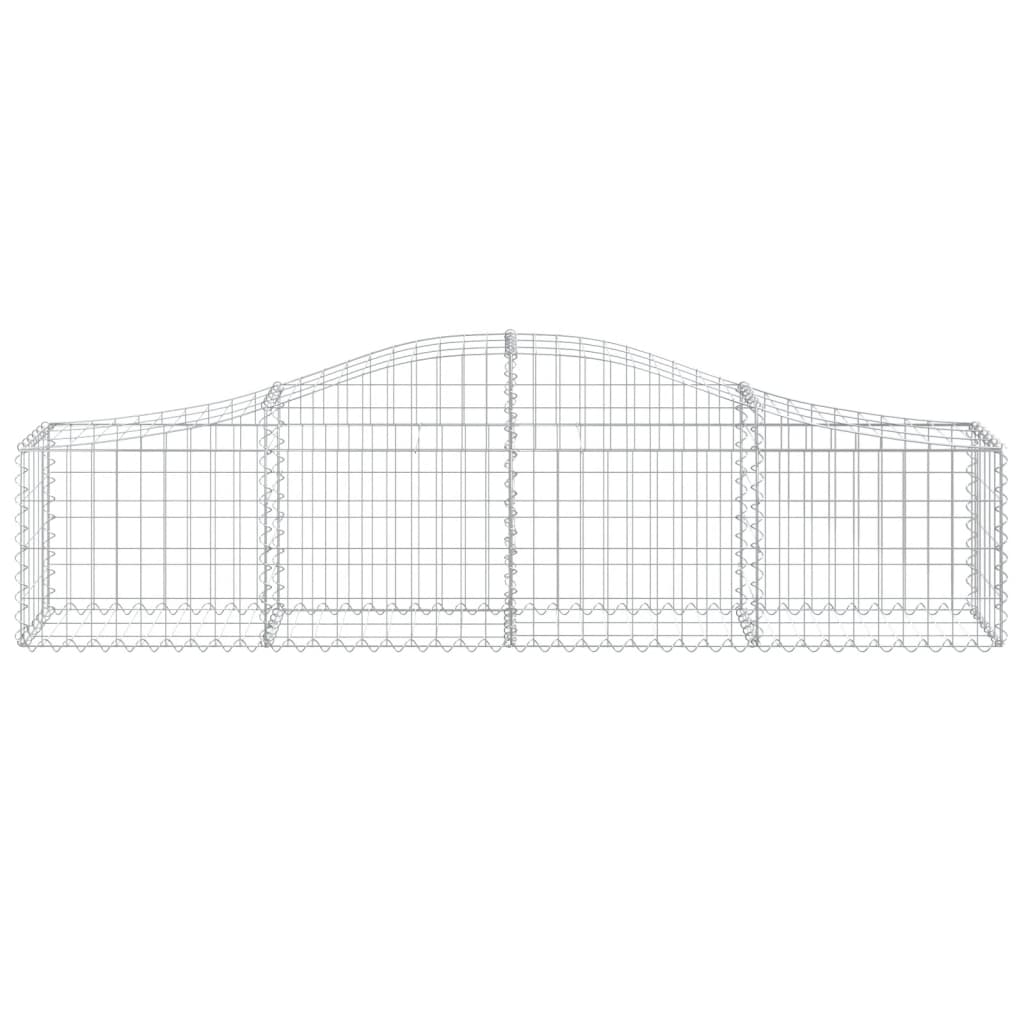 vidaXL Arched Gabion Baskets 3 pcs 200x30x40/60 cm Galvanised Iron