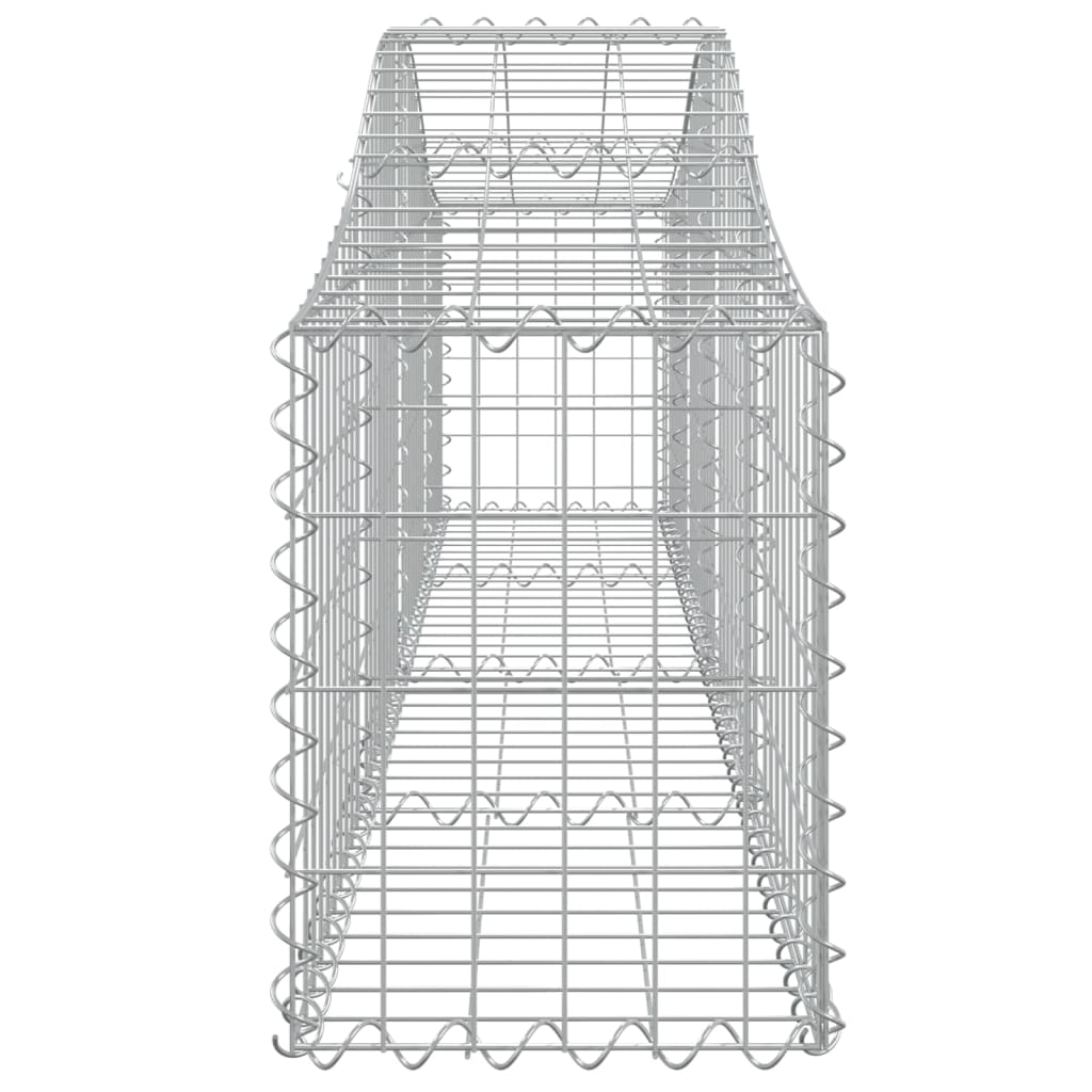 vidaXL Arched Gabion Baskets 3 pcs 200x30x40/60 cm Galvanised Iron