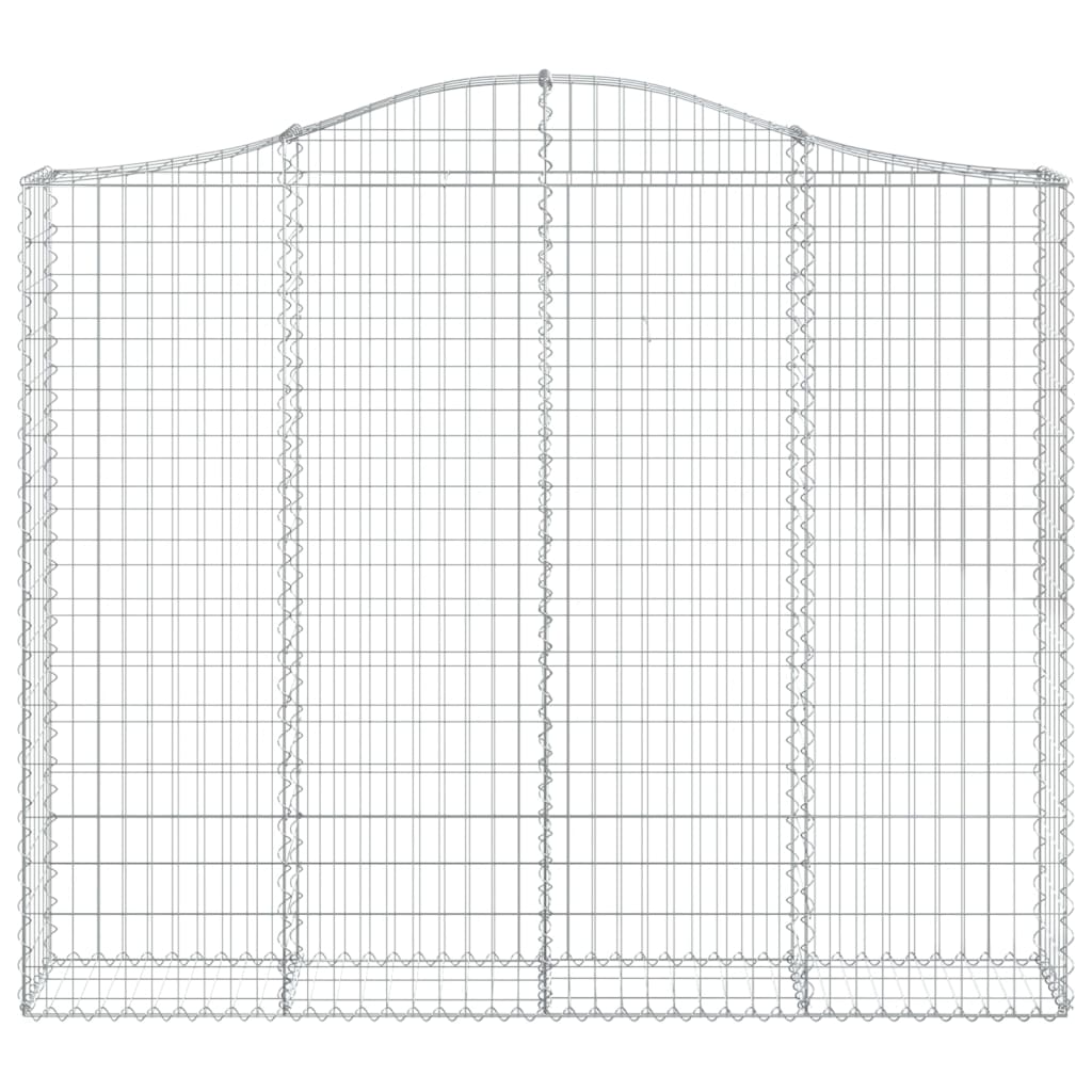 Arched Gabion Baskets 2 pcs 200x30x160/180 cm Galvanised Iron