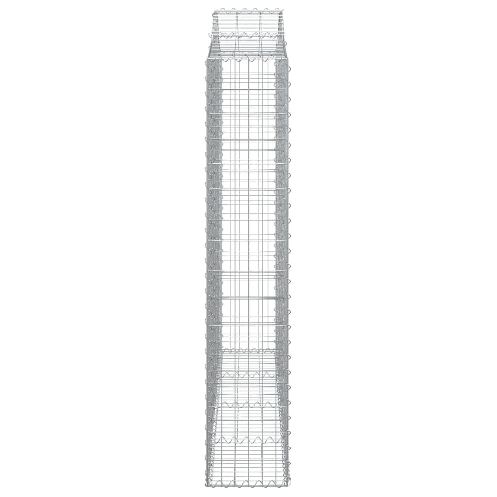 Arched Gabion Baskets 3 pcs 200x30x160/180 cm Galvanised Iron