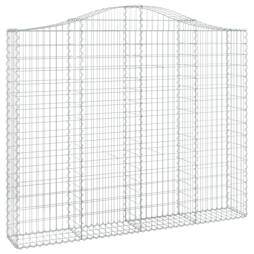 Arched Gabion Baskets 4 pcs 200x30x160/180 cm Galvanised Iron