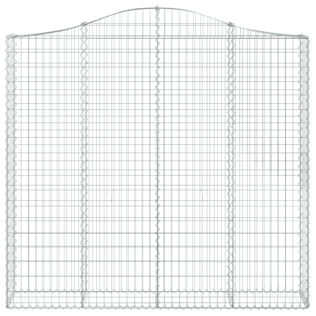 Arched Gabion Baskets 5 pcs 200x30x180/200 cm Galvanised Iron