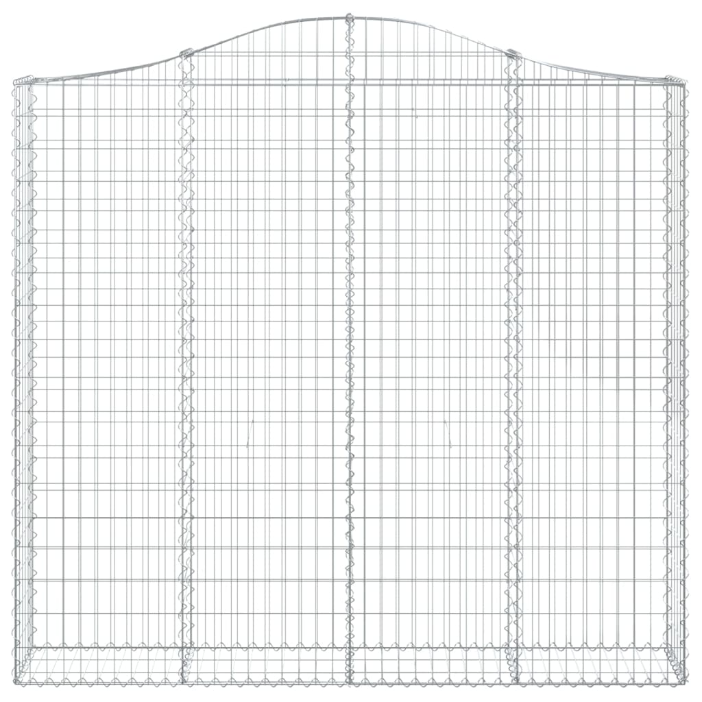 Arched Gabion Baskets 6 pcs 200x30x180/200 cm Galvanised Iron