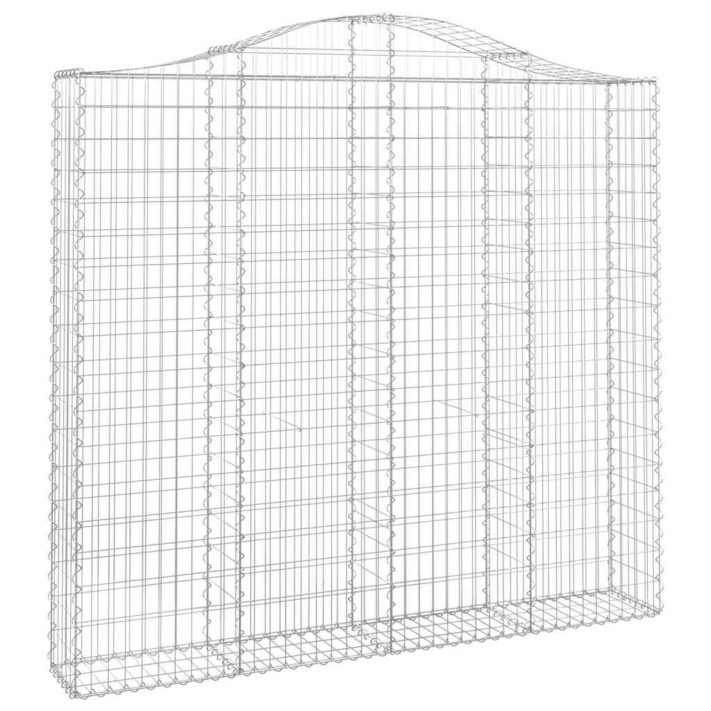 Arched Gabion Baskets 7 pcs 200x30x180/200 cm Galvanised Iron