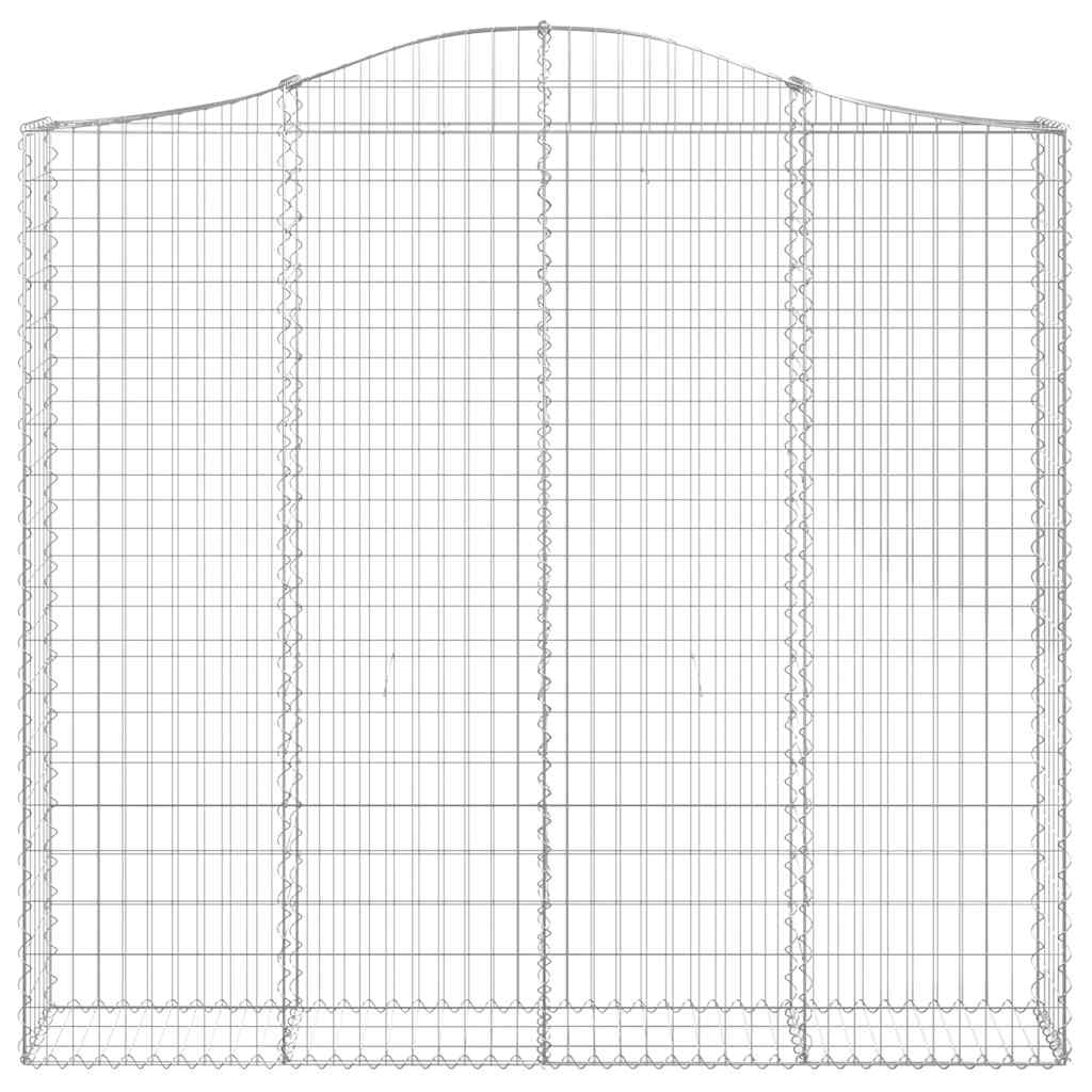 Arched Gabion Baskets 7 pcs 200x30x180/200 cm Galvanised Iron