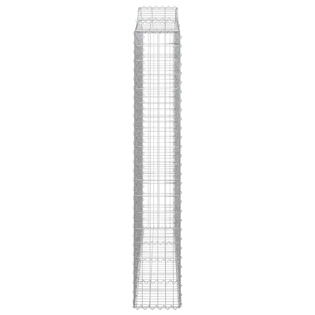 Arched Gabion Baskets 7 pcs 200x30x180/200 cm Galvanised Iron