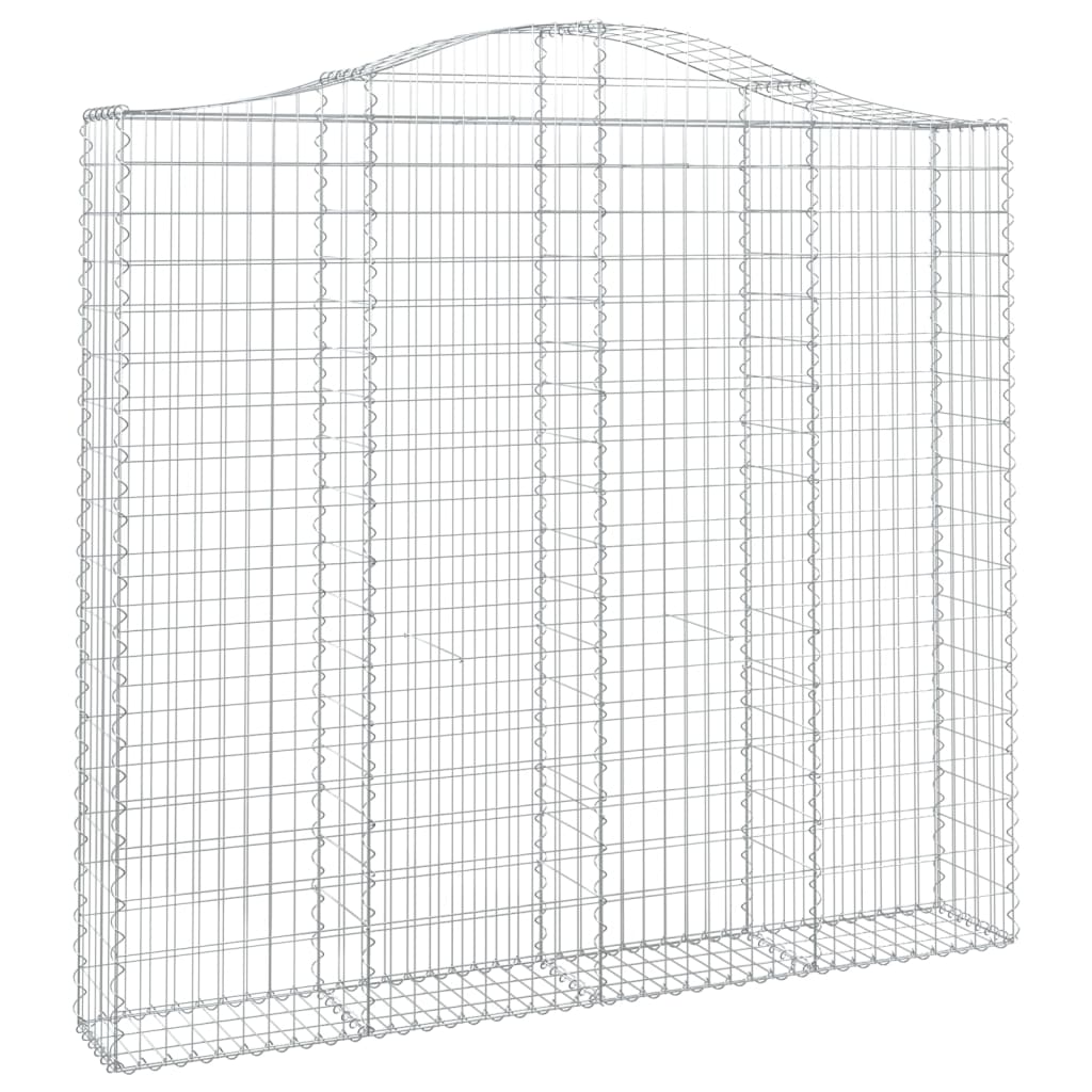 Arched Gabion Baskets 8 pcs 200x30x180/200 cm Galvanised Iron