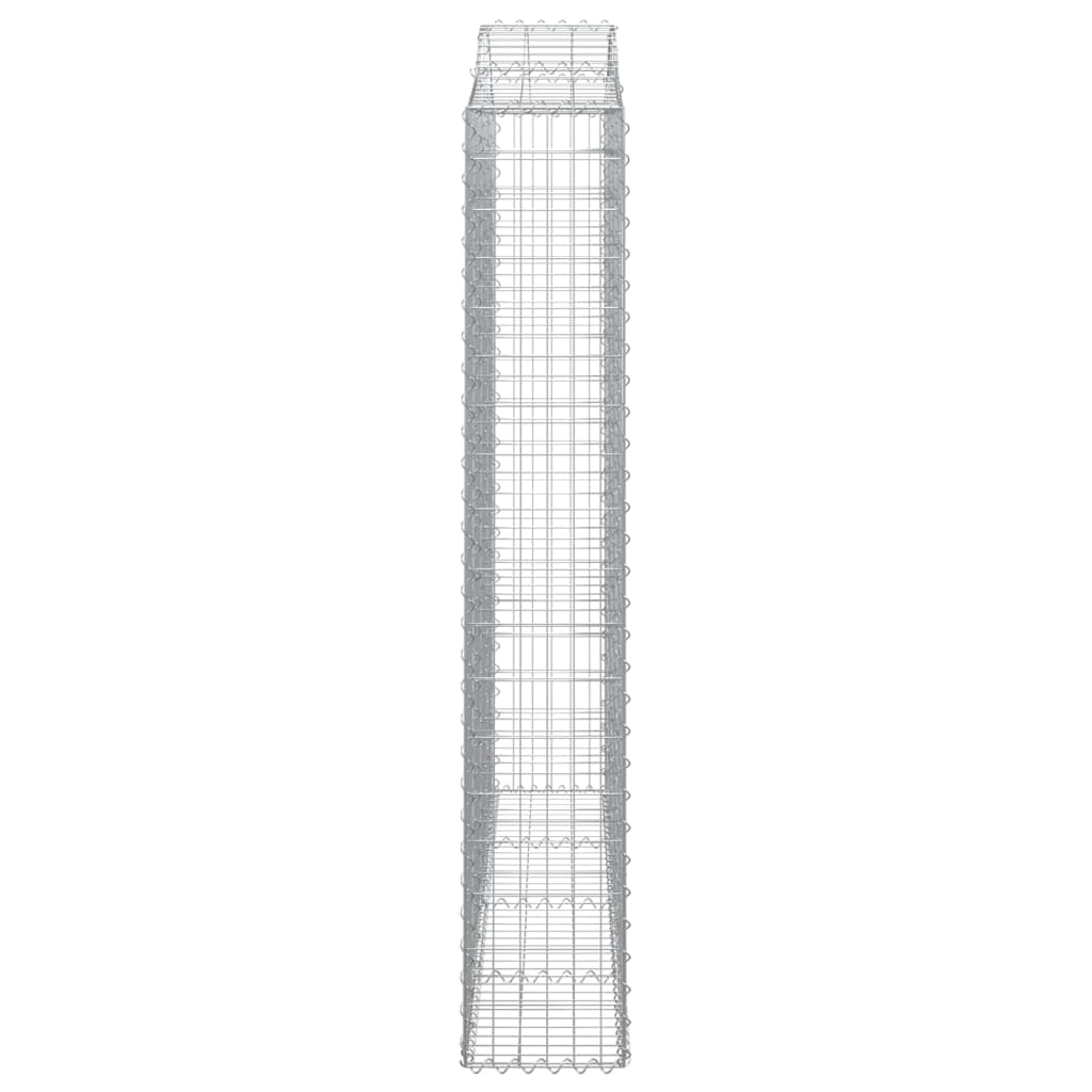 Arched Gabion Baskets 8 pcs 200x30x180/200 cm Galvanised Iron