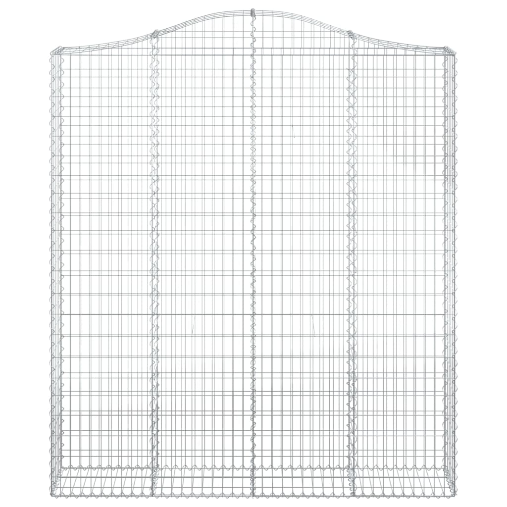 Arched Gabion Baskets 2 pcs 200x30x220/240 cm Galvanised Iron