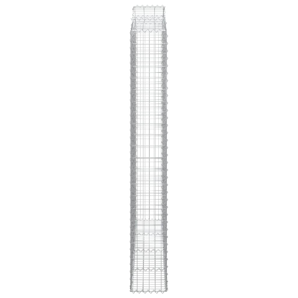 Arched Gabion Baskets 2 pcs 200x30x220/240 cm Galvanised Iron