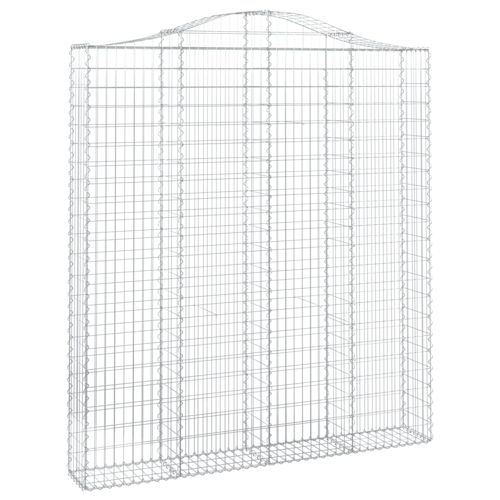 Arched Gabion Baskets 3 pcs 200x30x220/240 cm Galvanised Iron