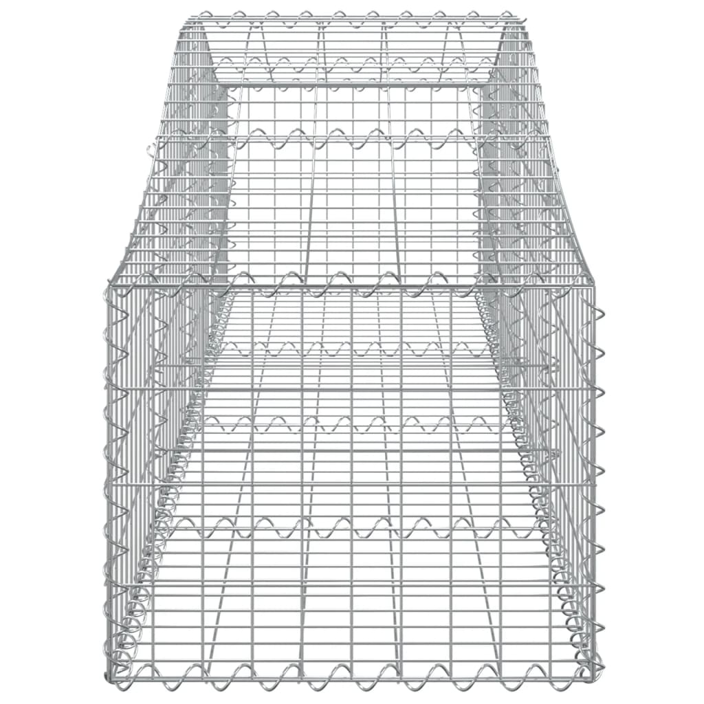 Arched Gabion Baskets 3 pcs 200x50x40/60 cm Galvanised Iron