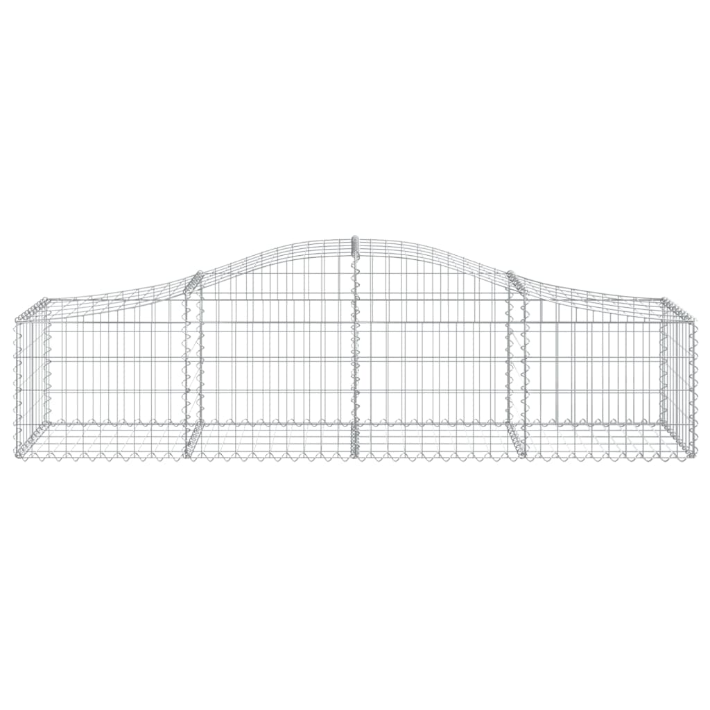 Arched Gabion Baskets 6 pcs 200x50x40/60 cm Galvanised Iron