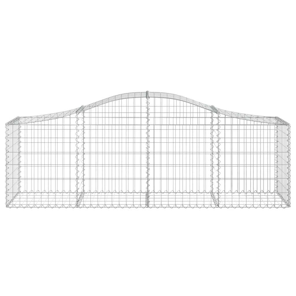 vidaXL Arched Gabion Baskets 20 pcs 200x50x60/80 cm Galvanised Iron