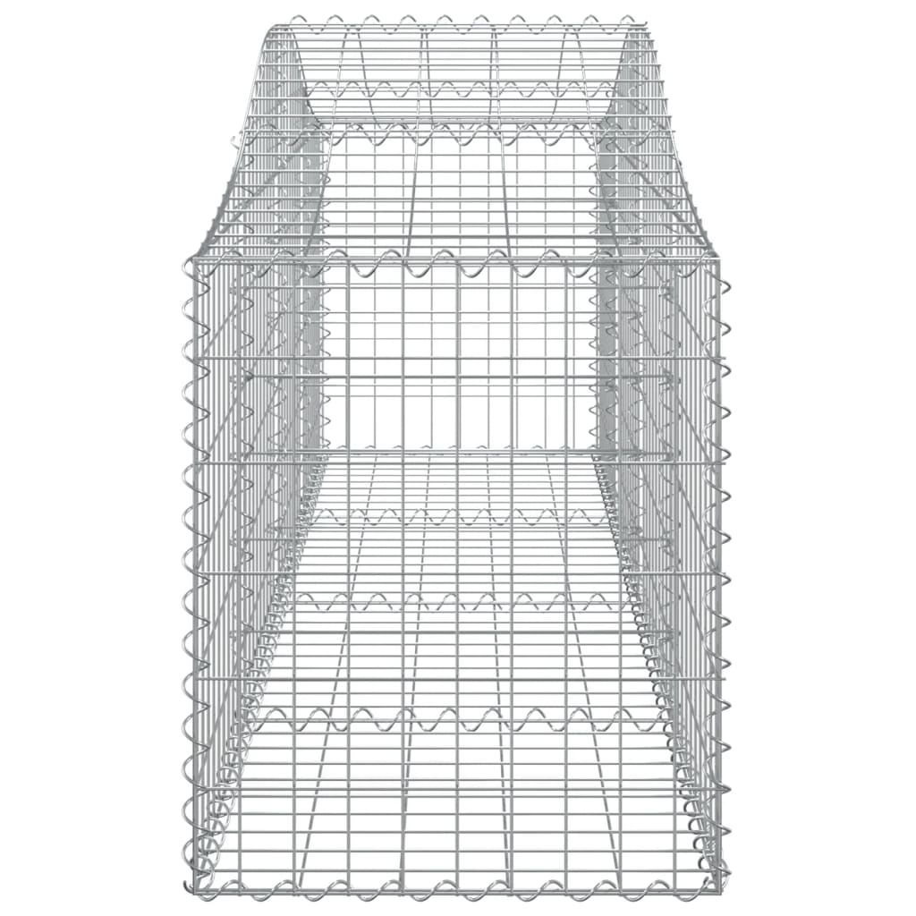 vidaXL Arched Gabion Baskets 20 pcs 200x50x60/80 cm Galvanised Iron