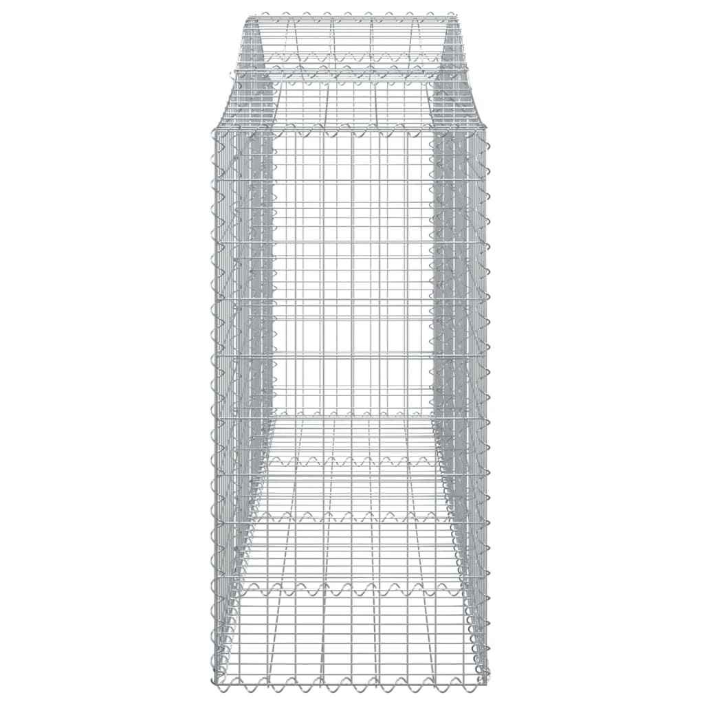 vidaXL Arched Gabion Baskets 20 pcs 200x50x120/140 cm Galvanised Iron