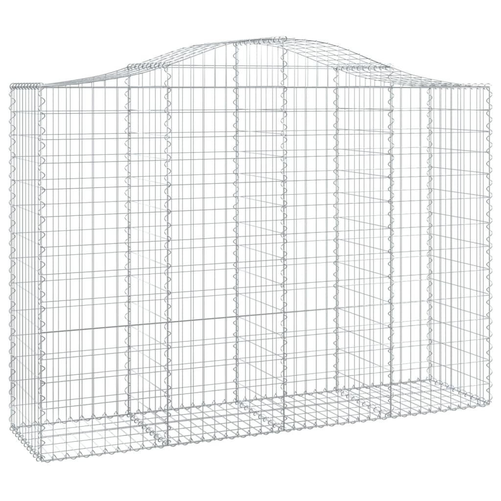 vidaXL Arched Gabion Baskets 50 pcs 200x50x140/160 cm Galvanised Iron