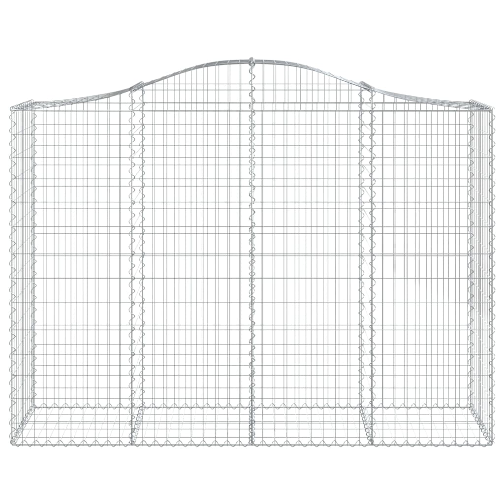 vidaXL Arched Gabion Baskets 50 pcs 200x50x140/160 cm Galvanised Iron