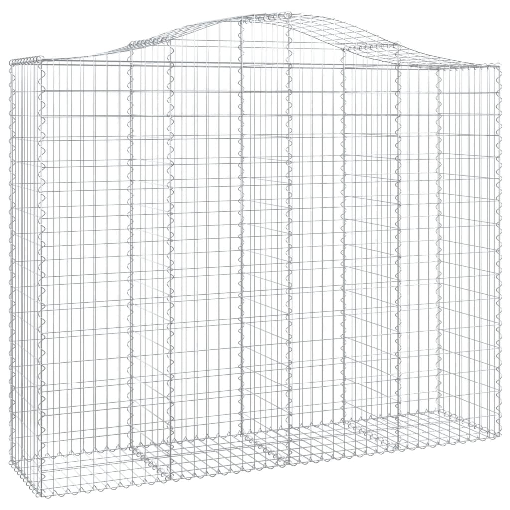 vidaXL Arched Gabion Baskets 13 pcs 200x50x160/180 cm Galvanised Iron