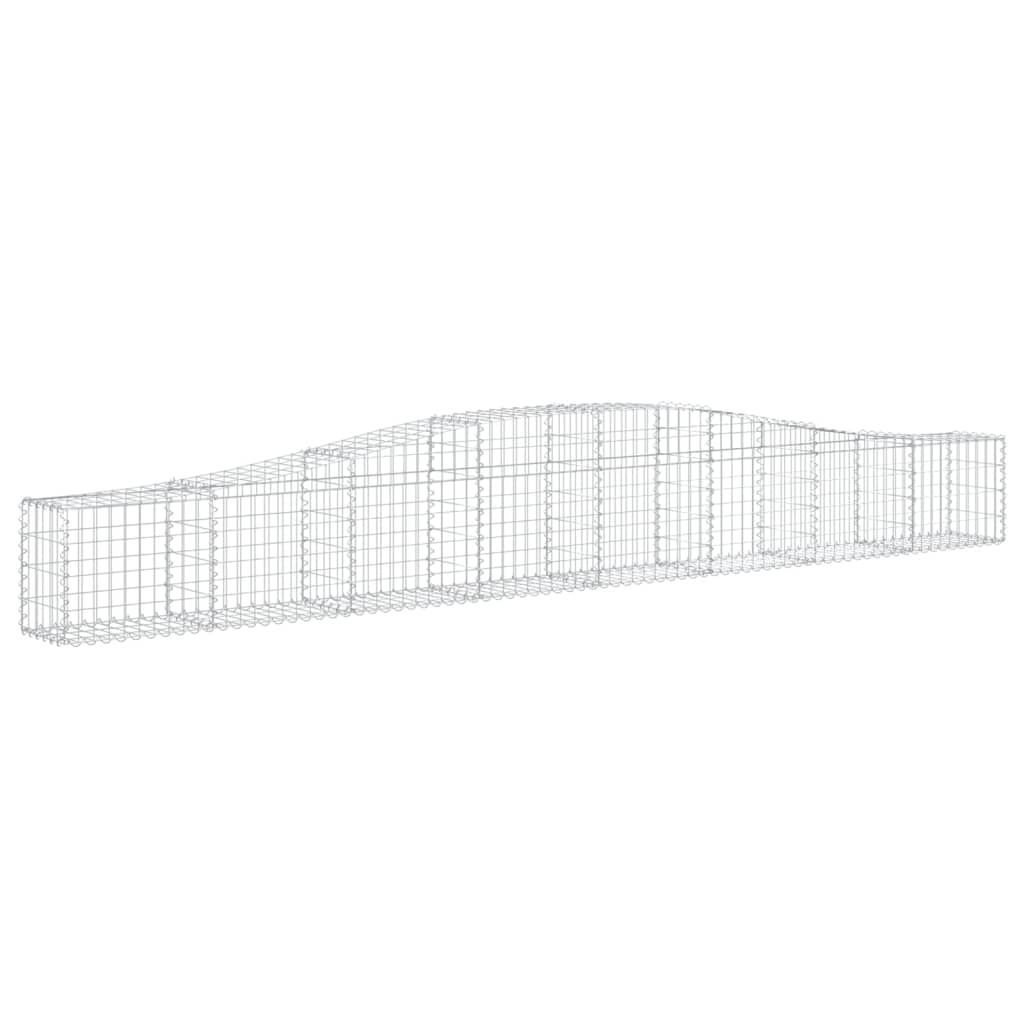 Arched Gabion Baskets 8 pcs 400x30x40/60 cm Galvanised Iron
