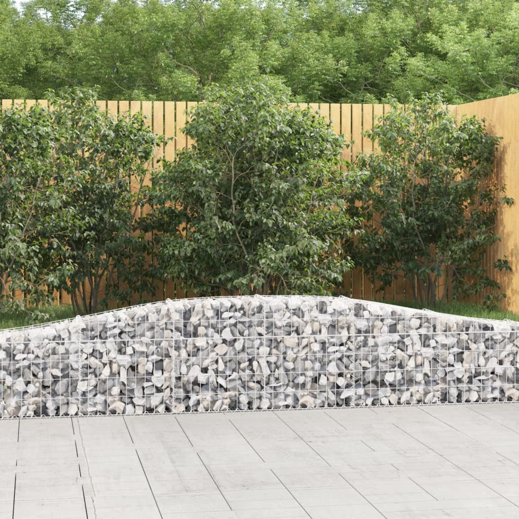 Arched Gabion Baskets 8 pcs 400x30x40/60 cm Galvanised Iron