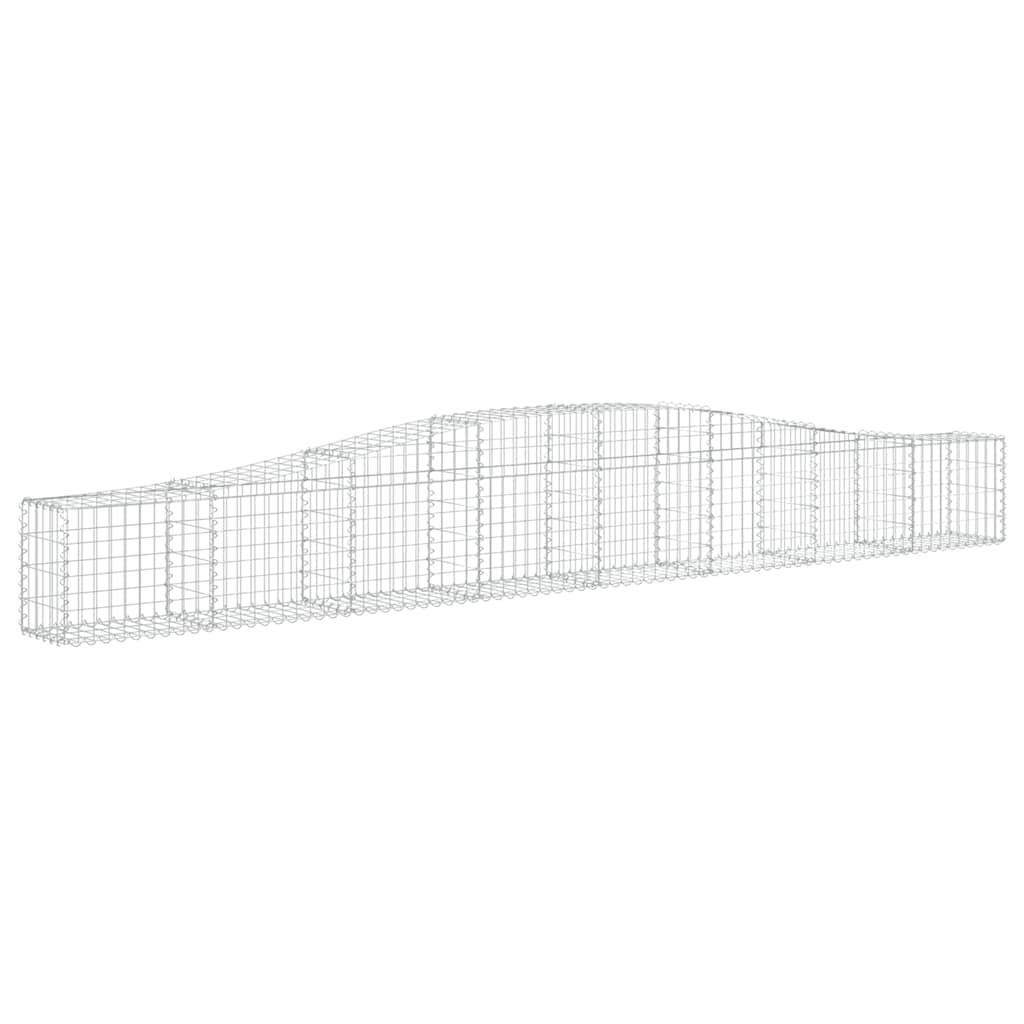 Arched Gabion Baskets 9 pcs 400x30x40/60 cm Galvanised Iron